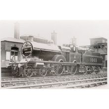 Midland Train 1003 at Derby Real Photo Old Railway Postcard