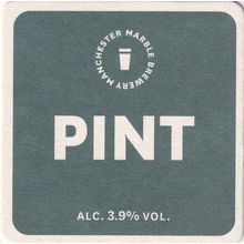 BEER MAT - MARBLE BEERS (MANCHESTER) - PINT - (Cat No 016) - (2016)