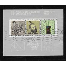 GERMANY 1984 UPU CONGRESS MINIATURE SHEET USED SG MS2005