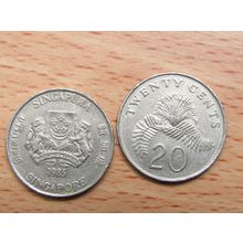 Singapore 1985 20 Cents Coin
