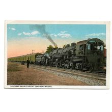 Postcard USA Southern Pacific Mallet compound engine locomotive High Sierras