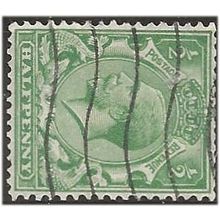 1924 SG418a-1/2d Green Wmk SIDEWAYS Good Used . ..