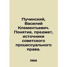 Puchinsky, Vasily Klementyevich. Concept, subject, sources of Soviet procedural