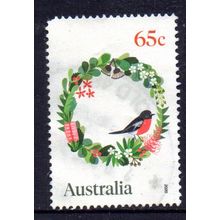 AUSTRALIA: 2020, 65c CHRISTMAS WREATH, USED SELF-ADHESIVE STAMP. 272/286