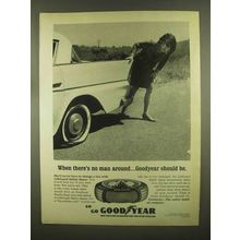 1965 Goodyear LifeGuard Safety Spare Tires Ad - When no Man