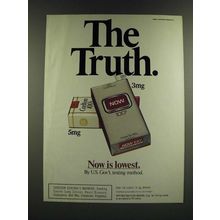 1986 Now Cigarettes Ad - The Truth