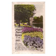 MANY HAPPY RETURNS OF THE DAY, BIRTHDAY .. used vintage postcard J Beagles /