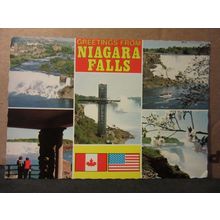 multiview, NIAGARA FALLS, ONTARIO, CANADA used postcard #