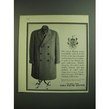 1968 Saks Fifth Avenue Crombie Coat Advertisement - Our classic British