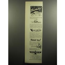 1951 American President Lines Cruise Ad - New York to California