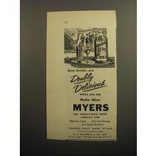 1951 Myers Rum Ad - Rum drinks are doubly delicious