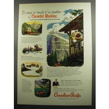 1952 Canadian Pacific Railroad Ad - 15 ways to rough it in comfort