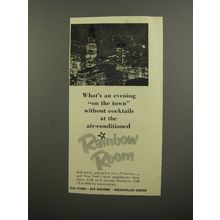 1953 Rainbow Room Club Ad - What's an evening on the town without cocktails