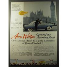 1953 Aero Willys Cars Ad - Front Seat At the Coronation