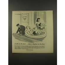 1956 Bigelow Carpet Advertisement - A title on the door rates