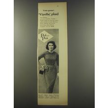 1956 Peck and Peck Dress Ad - Vote-getter! Viyella, Plaid