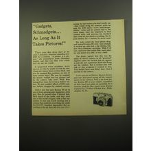 1956 Konica III Camera Ad - Gadgets, schmadgets As long as it takes pictures