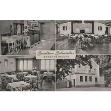 Saalbau Schneider Bergtheim UFR Hotel German Postcard