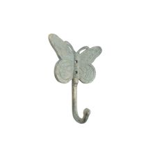 Pack Of 2] Antique Bronze Cast Iron Butterly Decorative Metal Wall Hook 5""