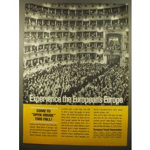 1961 European Travel Commission Ad - Experience the European's Europe