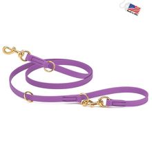 Dog Pet Adjustable Multi-Purpose Leash with Brass Hardware - W3/4" x L7' - Am...