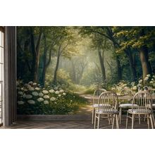 Wall Mural Path in the Forest, Rays of the Sun, Photo Wallpaper for Room Decor