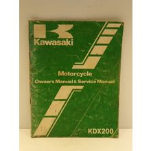 Kawasaki KDX200 Motorcycle Owner's Manual & Service Manual