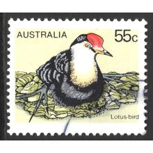 AUSTRALIA 1978: BIRDS DEFINITIVES - 55c LOTUS-BIRD USED (G5)
