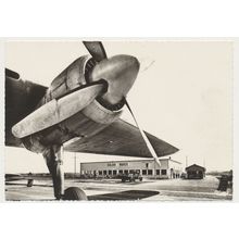 L'Aérodrome de Marck CALAIS P. de C. France Airport Marck 1950 RPPC
