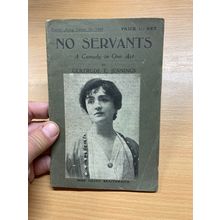 c1920s GERTRUDE E JENNINGS NO SERVANTS DRAMA PLAY SMALL THIN PAPERBACK BOOK (LL)