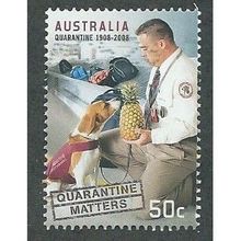 AUS 2008 50c 'QUARANTINE MATTERS' FINE USED (EBID34-664)