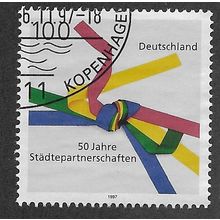GER 1997 100pf '50TH ANN OF TOWN TWINNING MOVEMENT' FINE USED (EBID59-003)