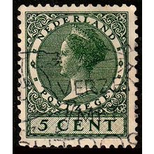 Netherlands 1926 Queen Wilhelmina 5c Used Stamp