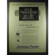 1929 Jennings Vacuum Heating Pump Ad - On Honor Roll