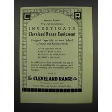 1929 The Cleveland Range Co. Ad - Investigate