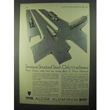 1931 Alcoa Aluminum Ad - Strong as Structural Steel