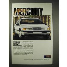 1989 Mercury Cougar Car Ad - Pulse-Quickening Comfort
