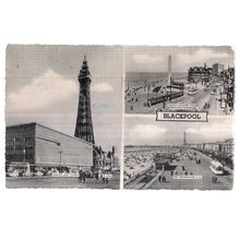multiview, BLACKPOOL. used vintage postcard RP by Valentine 1967 pm