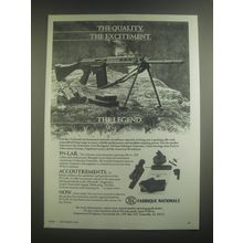 1985 Fabrique Nationale FN-LAR Rifle Ad - The quality. The excitement.