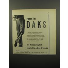 1950 DAKS Trousers Advertisement - Relax in DAKS