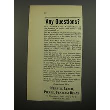 1952 Merrill Lynch Ad - Any questions?