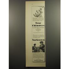 1952 Rinehart Books Ad - Troy Chimneys by Margaret Kennedy, Yorktown by B Davis