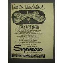 1953 Sagamore Resort Ad - Vacation Wonderland directly on famous Lake George