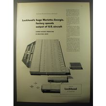 1953 Lockheed Aviation Ad - Lockheed's huge Marietta, Georgia, factory