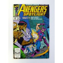 Avengers Spotlight #30 Marvel Comics Hawkeye FN 1990