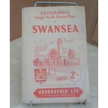 Vintage Geographia Large Scale Street Plan of Swansea
