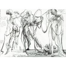 Salvador Dali - Tristan Insane costumes for the Spirits of Death 1944 Poster Can