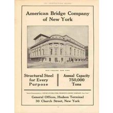 american bridge company 1910 new theater new york vintage ad