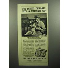 1946 Heinz Baby Food Ad - Need an Afternoon Nap