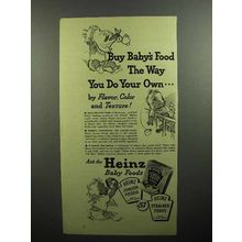 1946 Heinz Baby Food Ad - Buy The Way You Do Your Own